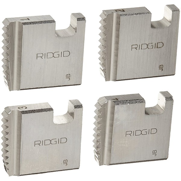 RIDGID 37835 Manual Threader Pipe Dies, Right-Handed Alloy NPT Pipe Dies with Nominal Pipe Size of 1-Inch for Ratchet Threaders or 3-Way Pipe Threaders