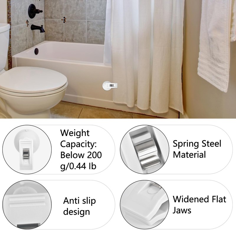8 Pcs Suction Cup Clip Multiple Purpose Round Suction Cup