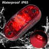 Tnisesm 6Pcs Amber+Red 2.5 Inch Waterproof Trailer Marker Lights, 2