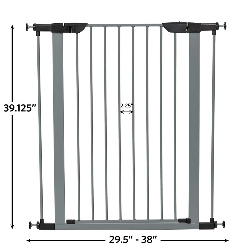 New World 39-Inch High Walk-Thru Pressure Mounted Gray Steel Dog