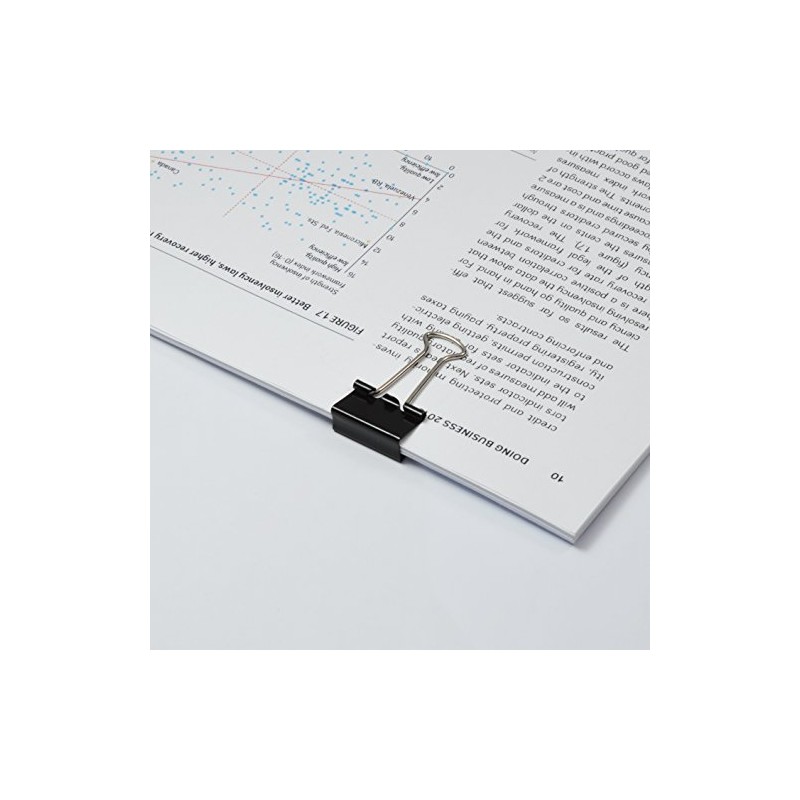 Rapesco 19mm Foldback Clip - Black (Pack of 10, 10