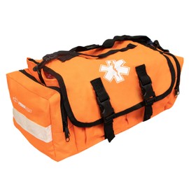 Primacare KB-RO24 Empty First Responder Bag, 16"x8"x7", Professional Compartment Kit Carrier for Trauma and Emergency Medical Supplies, Orange