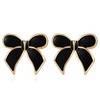 YUJIE Gold Bow Earrings for Women Teen Pink Bowtie Dainty
