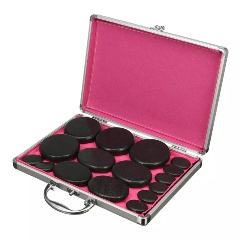 Extreme Beauty Kit De Piedras Calientes Con Calentador 16 Piedras
