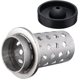 DZQ Perforated Casting Flask Vacuum Casting, 304 Stainless Steel Flanged with Rubber Sprue Base, Various Sizes for Metal Casting (2.5" x 6")