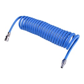 CNCYEAH 6 m Air Hose, Compressed Air Hose, PU Compressed Air Spiral Hose, Compressor Hose with Air Pressure Hose Connection for Air Line (Inner Diameter: 8 mm, Outer Diameter: 12 mm)