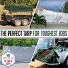10x10 Heavy Duty Waterproof Tarp, 7 Mil Thick, High Durability,