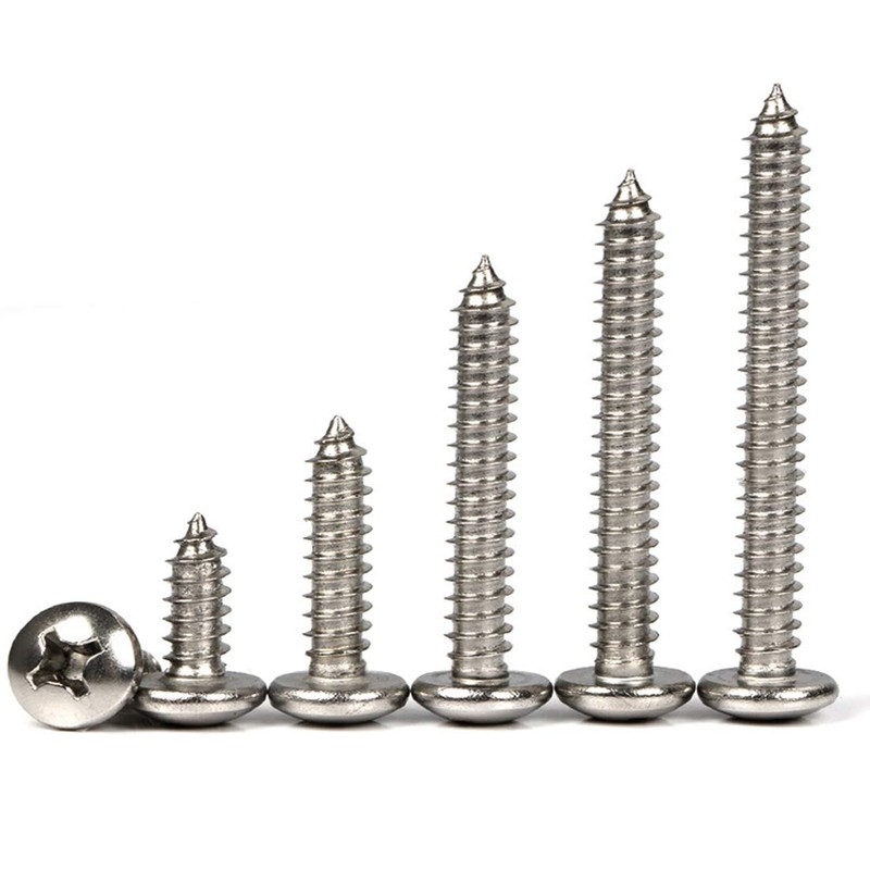 Drenky 100pcs M4 Stainless Steel Self Tapping Screws Phillips Pan