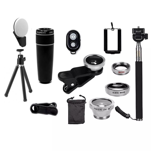 Color: SILVER - 11 in 1 Smartphone Camera Lens Kit