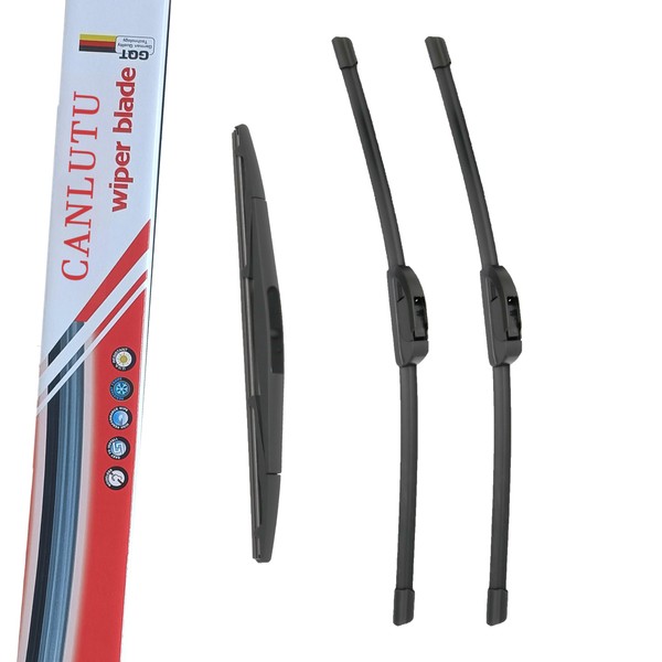 26"+17" Windshield Wipers with 14" Rear Wiper Blade Replacement for