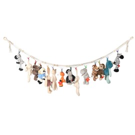 Stuffed Animal Storage Net Hammock Cuddly Toy Storage Hammock Teddy Hammock with Hooks Toy Hammocks Macrame Boho Teddy Bear Storages for Bedroom Nursery