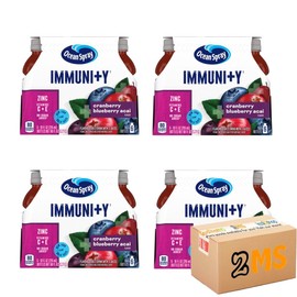 2MS Box with 24 Pack Immunity Cranberry Blueberry Acai Juice 10 fl oz
