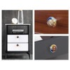 SUNYIK 4PCS 7 Chakra Ammonite Fossil Drawer Knobs with Screws,