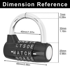 HOJLKLD Gym Locker Lock 5 Letter Word Lock Safety Padlock Combination Lock for School Gym Locker,Sports Locker,Fence,Toolbox,Case,Hasp Storage (2, Black+Red)