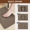 watthourhome Bath Mat, Super Absorbent,Quick Dry, Non Slip Bathroom Rug,