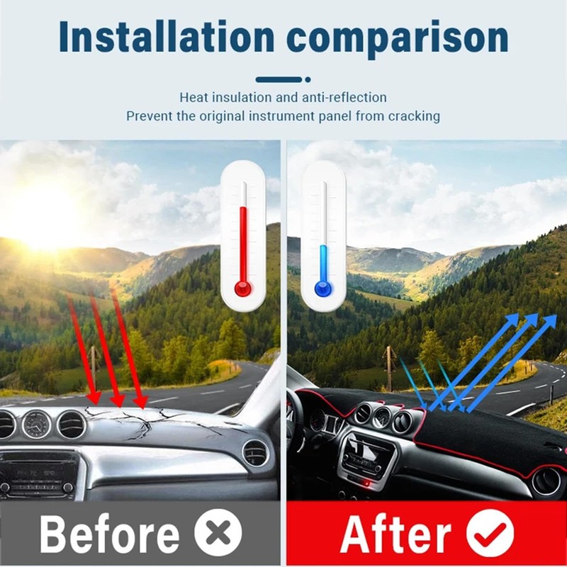 Compatible con Mazda CX-3 CX3 2016-2019, cubierta para salpicadero de
