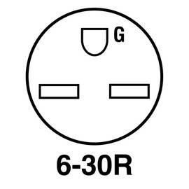 Legrand 3801CC6 Flush Outlet 30-Amp 250-volt