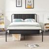 VECELO Queen Size Platform Bed Frame with Wood Headboard/Mattress Foundation/Premium