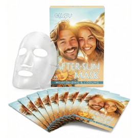 Clupy After Sun Face Mask - Cooling Moisturiser & Regeneration After Sun and Solarium - Intensive Hydration for Men and Women - Travel Size Care