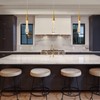 LMQNINE Kitchen Light Fixtures Ceiling Dimmable LED Modern Gold Pendant