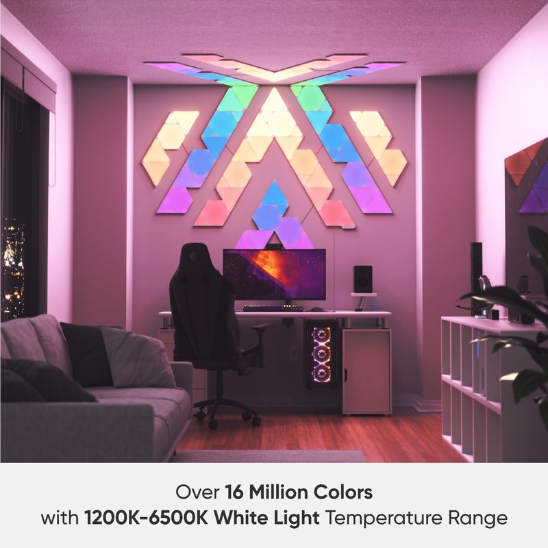 Nanoleaf Shapes LED Wall Lights, RGBW Smart Wall Panels with