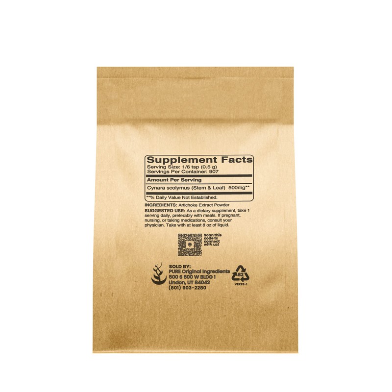 PURE ORIGINAL INGREDIENTS Artichoke Extract Powder (1 lb), No Additives