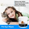 OPULA Dog Eye Wipes,Cat Dog Eye Cleaner,Pet Tear Stain Remover