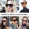 Dollger Square Oversized Sunglasses for Women Men Fashion Flat Top