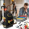 Trahzia Tool Backpack with Hard Bottom and 3 Pouches, Heavy