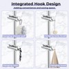 Alyvisun Shower Head Holder with 2 Hooks, Adjustable Shower Holder