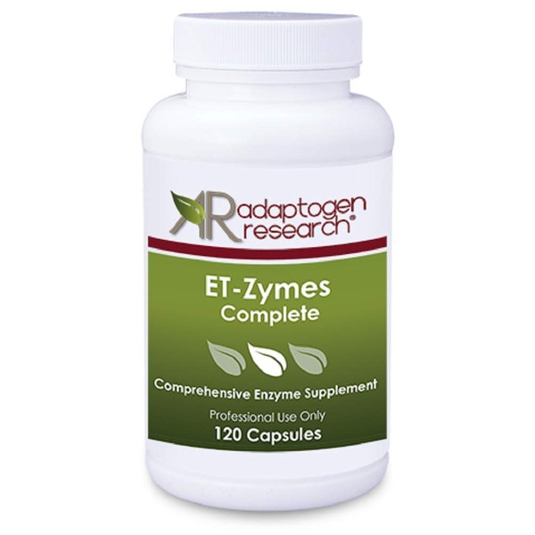 ET - Zymes Complete Digestive Enzymes | Broad-Acting 20 Enzymes Formula | Help Breakdown Proteins, Peptides, Carbs, Sugars, Fats & Fibers | DPP-IV Activity for Children or Adults | 120 Capsules
