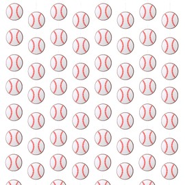 8 Pcs Baseball Garland Banner, Baseball Party Decorations, Baseballs Cutouts Hanging Swirls for Sport Theme Birthday Party Home Classroom Party's Decor Favors