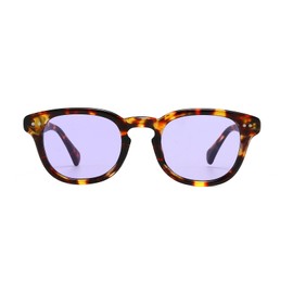 LJCZKA Retro Round Sunglasses for Men Women Vintage Small Round Sunglasses Classic Fashion Glasses with UV400 Protection, Leopard Purple