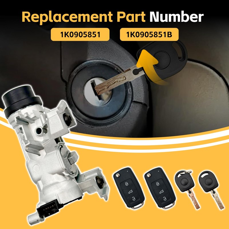 Ignition Switch Lock Cylinder Assembly with Intelligent Key Shell Compatible