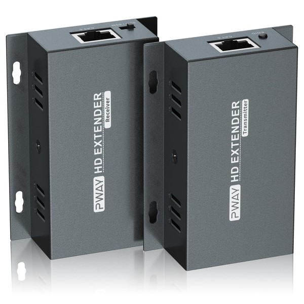 PWAYTEK HDMI Extender 165ft/50m HDMI Over Ethernet Cat5e/6/7 1080P，Ethernet to