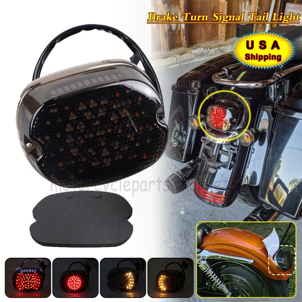 Unbranded LED Brake Turn Signal Tail Light For Harley Road