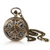 JewelryWe Father's Day Gift Pocket Watch Men's Retro Gear/Skull/Roman Numerals/Zodiac