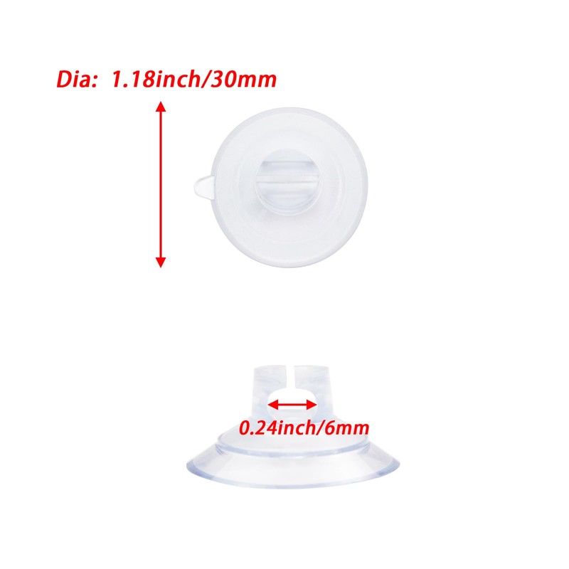 Savagrow 50Pcs Adhesive Suction Cups Fish Tank Wire Sucker Pad