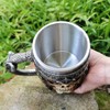 2 Layer Skull Beer Mug Stable Robust Fashionable Decorative Wear