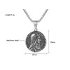 Virgin Mary Necklace for Men, Hip Hop Christ Mary Necklace,