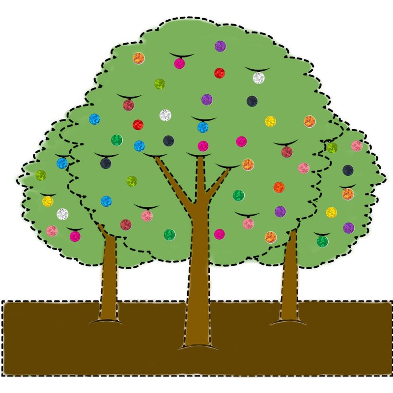2530 Pcs Round Sparkle Dot Stickers, Color Coding Labels, Laser