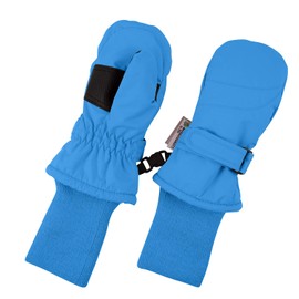Guantes impermeables Thinsulate para niños pequeños, Xtra Long Cuff - Light Blue, 2-3 Años