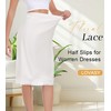 Lovasy Women Satin Half Slips Lace Long Underskirt Anti Static