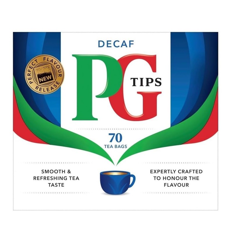 PG Tips Decaf 70 bags. Case of 12