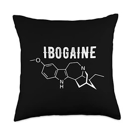 Ibogaine Molecule Funny Throw Pillow