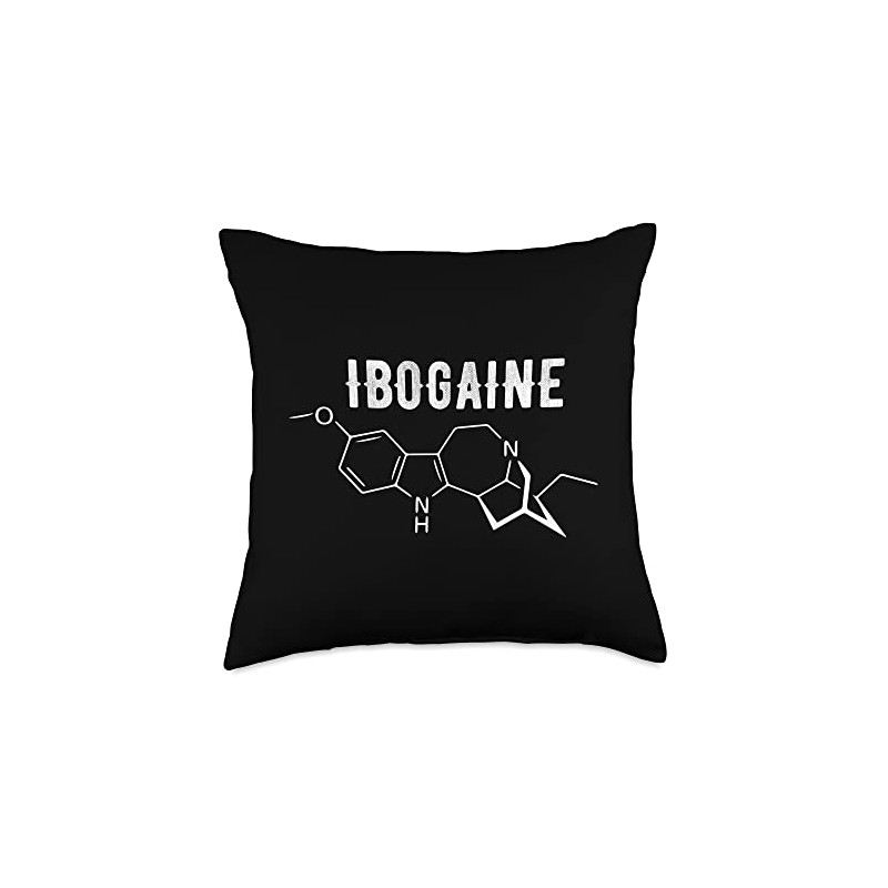 Ibogaine Molecule Funny Throw Pillow
