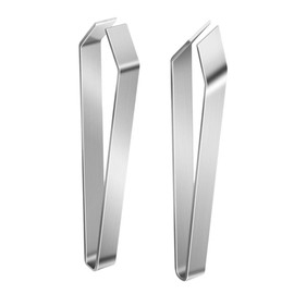 Ipetboom 2pcs Stainless Steel Meat Deboning Tweezers Set Precision Fish Bone Remover Tool with Flat and Angled Pliers for Salmon Trout Poultry and Pork Multifunctional Kitchen Tweezers for
