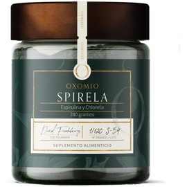 Spirela en POLVO de OXOMIO - Espirulina y Chlorella Orgánicas 280 gramos.