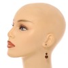 Natural Tiger Eye Stone Double Bead Drop Earrings with 925