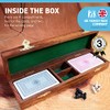 Thorness Wooden Cribbage Board with pegs and Two Packs of